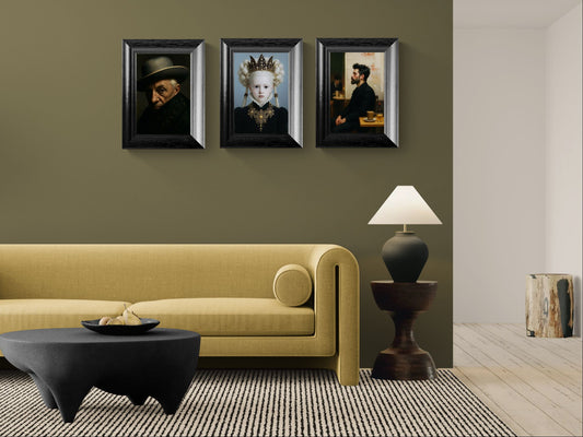 Picasso in Shadow Baroque-Inspired Matte Paper Poster - Rembrandt Styl