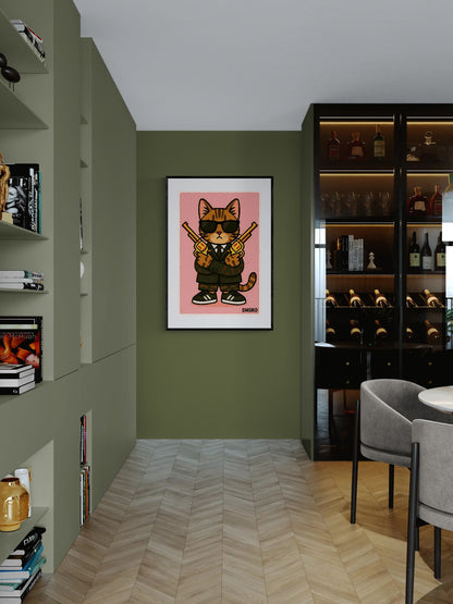 Tiger Boss Pop-Art Matte Paper Poster - Street-Art Style