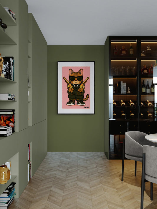 Tiger Boss Pop-Art Matte Paper Poster - Street-Art Style