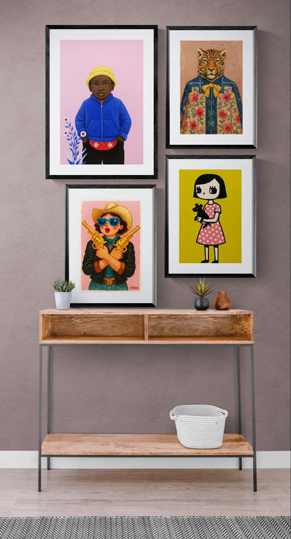 Tiny Wonder Afrocentric Matte Paper Poster - Minimalist Portrait