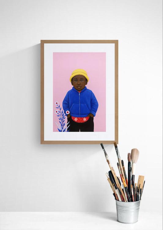 Tiny Wonder Afrocentric Matte Paper Poster - Minimalist Portrait
