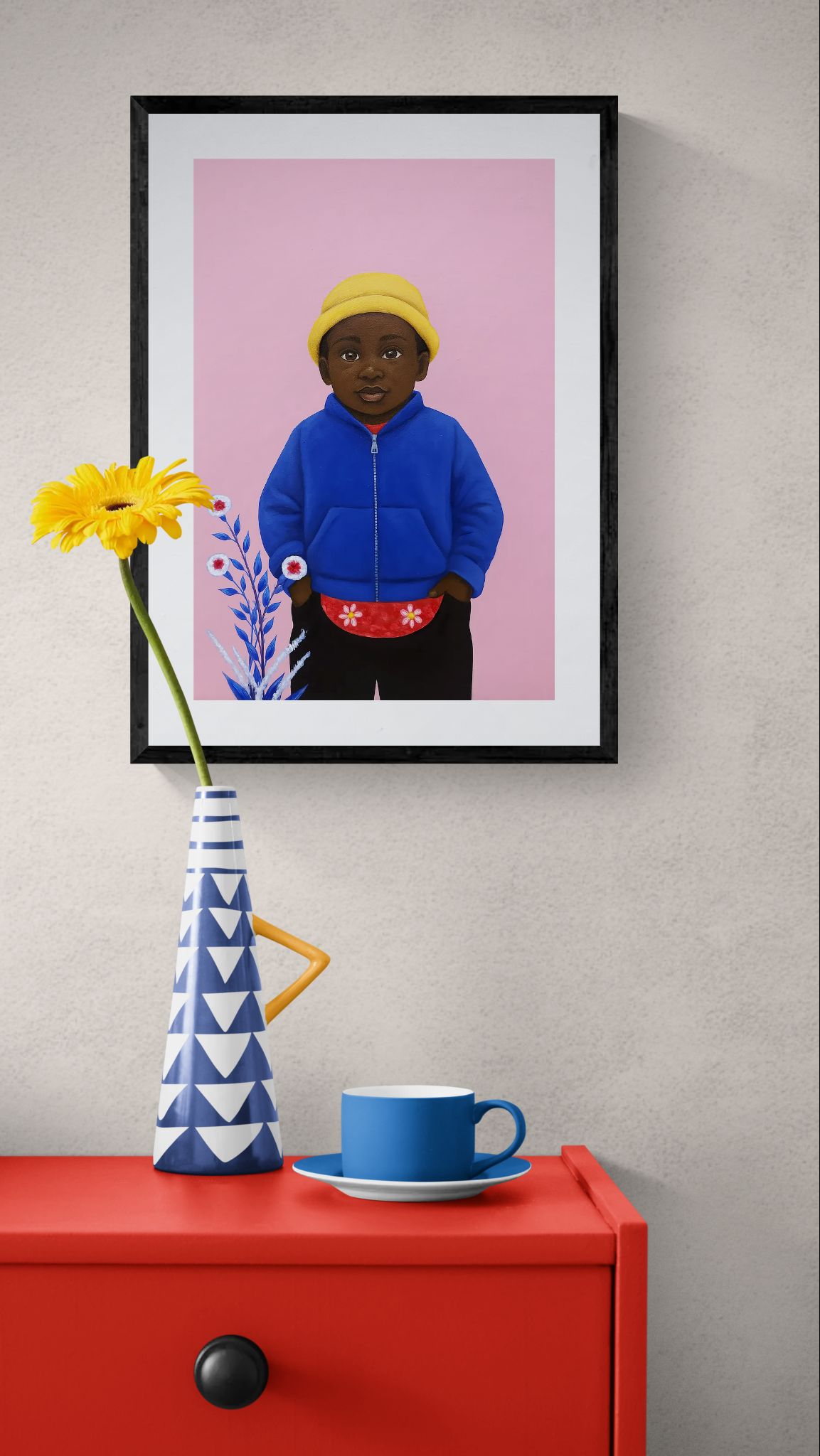 Tiny Wonder Afrocentric Matte Paper Poster - Minimalist Portrait