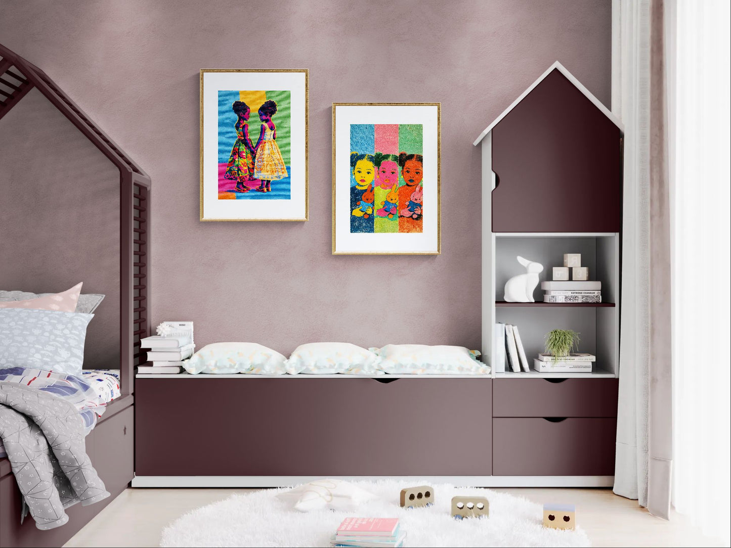 Together Forever Color-Block Matte Poster - Pop Art