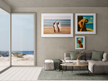 Together, Subtle Seaside Minimalist Matte Paper Poster