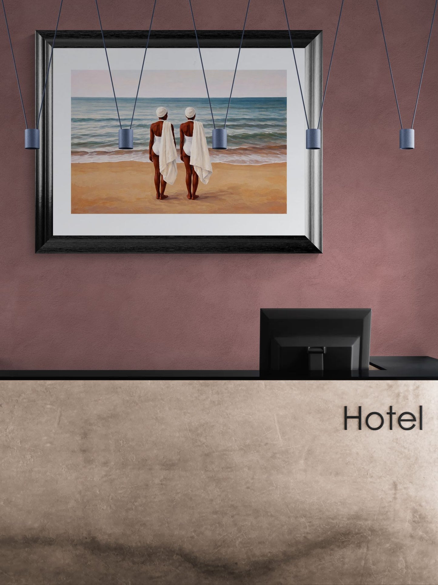 Together, Subtle Seaside Minimalist Matte Paper Poster