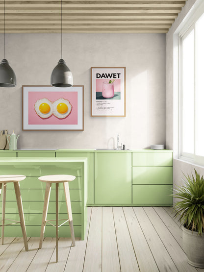 Two Suns Rising Pop-Art Matte Paper Poster - Warhol Style