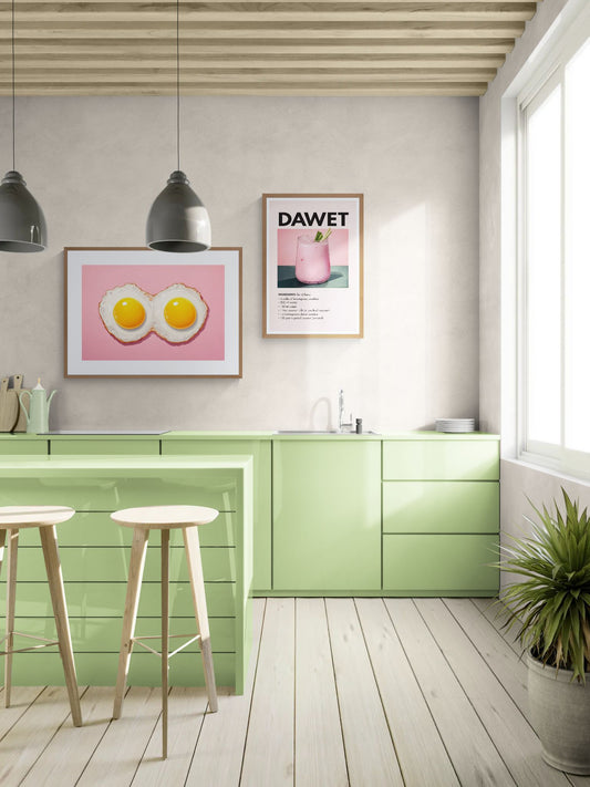 Two Suns Rising Pop-Art Matte Paper Poster - Warhol Style