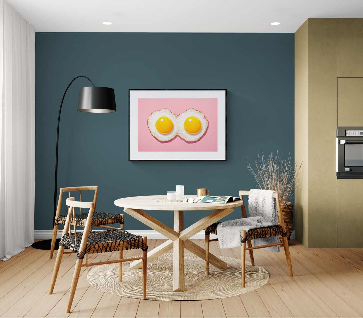 Two Suns Rising Pop-Art Matte Paper Poster - Warhol Style