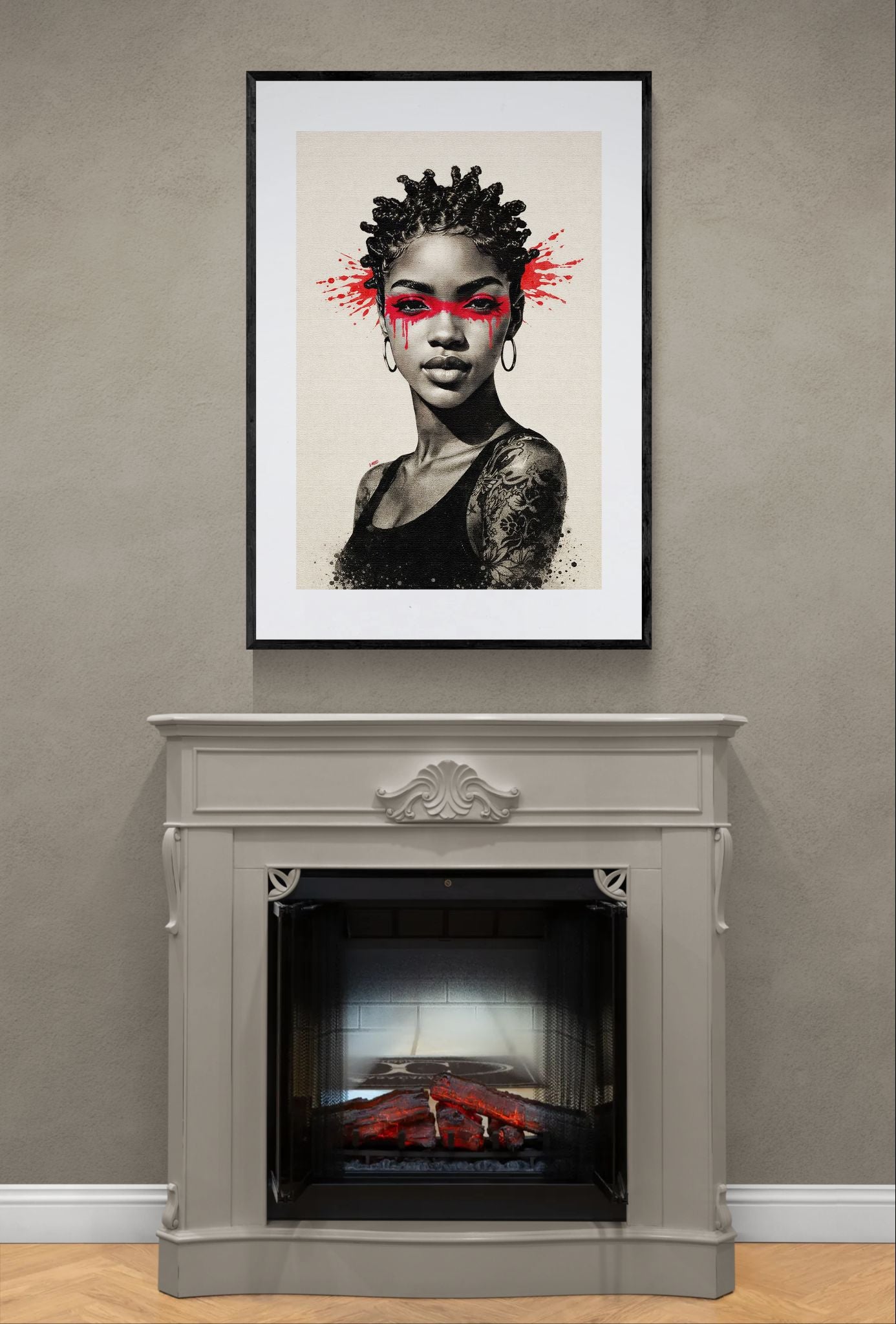 Untamed Gaze Street-Art Matte Paper Poster - Pop Art Style