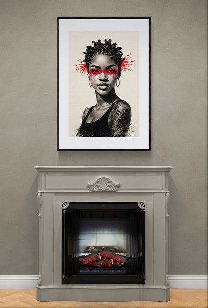 Untamed Gaze Street-Art Matte Paper Poster - Pop Art Style