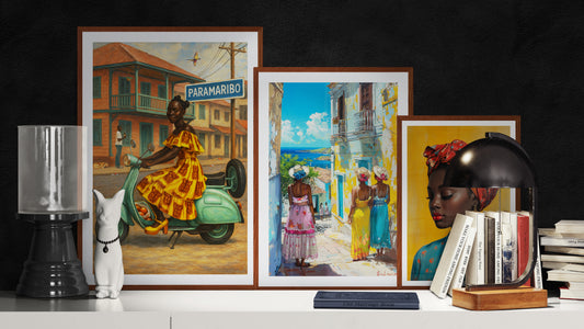 Urban Muse of Suriname Matte Paper Poster - Travel-Poster Style