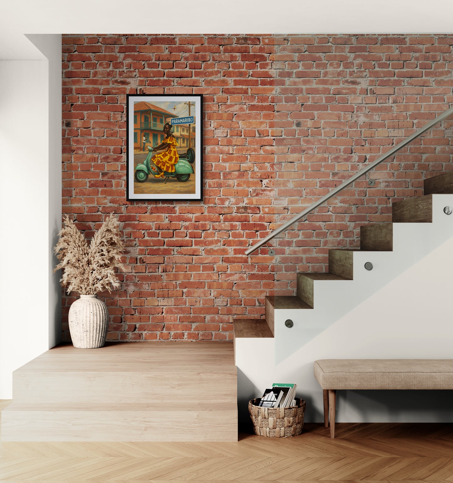 Urban Muse of Suriname Matte Paper Poster - Travel-Poster Style