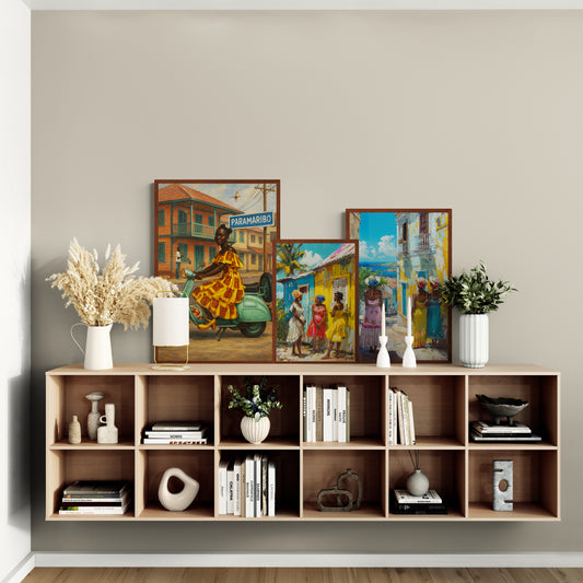 Urban Muse of Suriname Matte Paper Poster - Travel-Poster Style