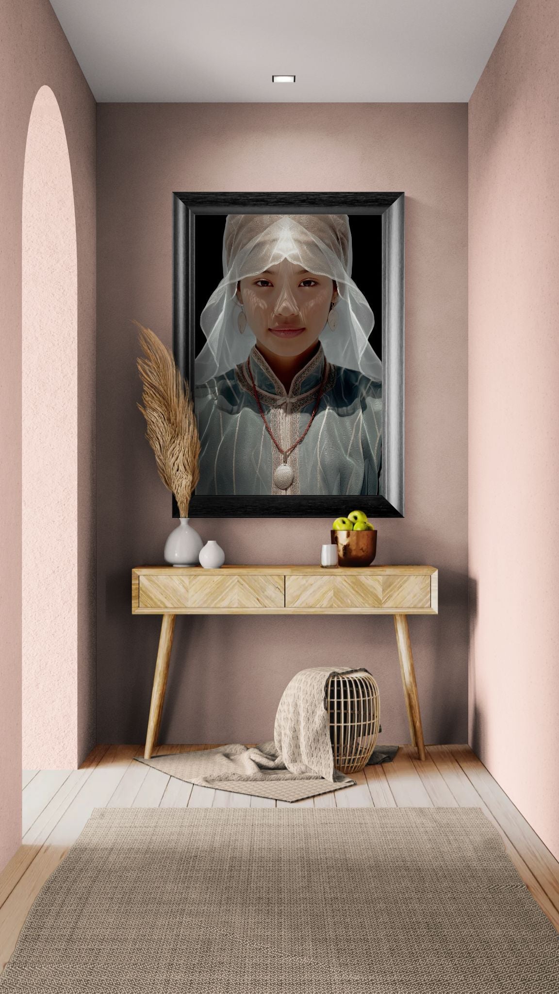 Veil of Quiet Light Chiaroscuro-Lit Matte Paper Poster