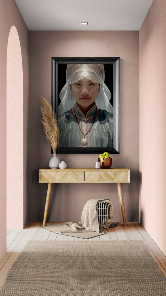 Veil of Quiet Light Chiaroscuro-Lit Matte Paper Poster