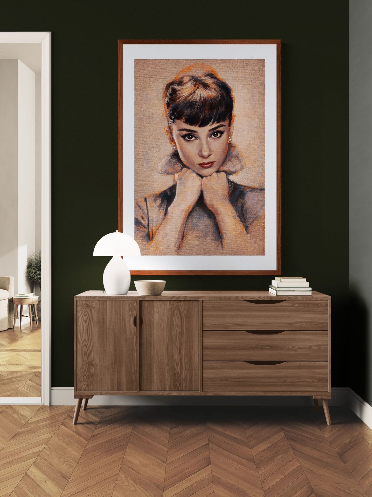 Velvet Gaze Vintage-Glamour Matte Paper Poster - Classic Hollywood