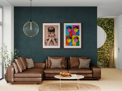 Velvet Gaze Vintage-Glamour Matte Paper Poster - Classic Hollywood