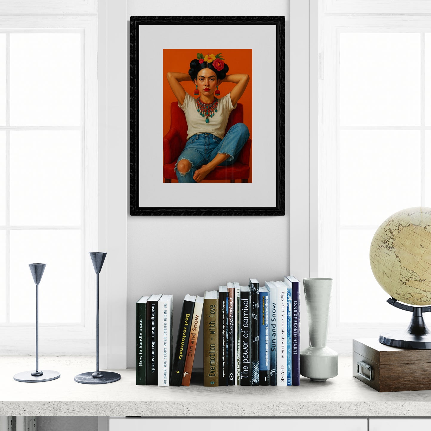 Viva Frida Contemporary-Realism Matte Paper Poster - Frida Kahlo Style