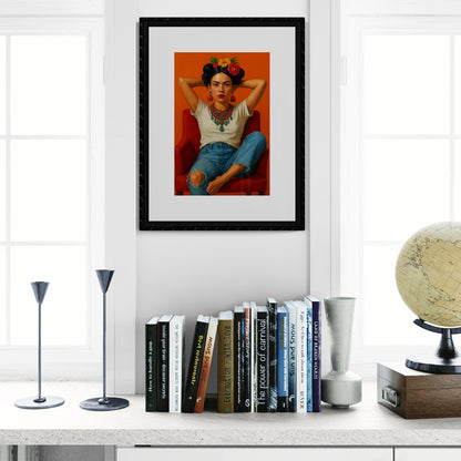 Viva Frida Contemporary-Realism Matte Paper Poster - Frida Kahlo Style