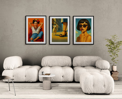 Femme Fatale Pop-Realism Matte Poster - Film Noir