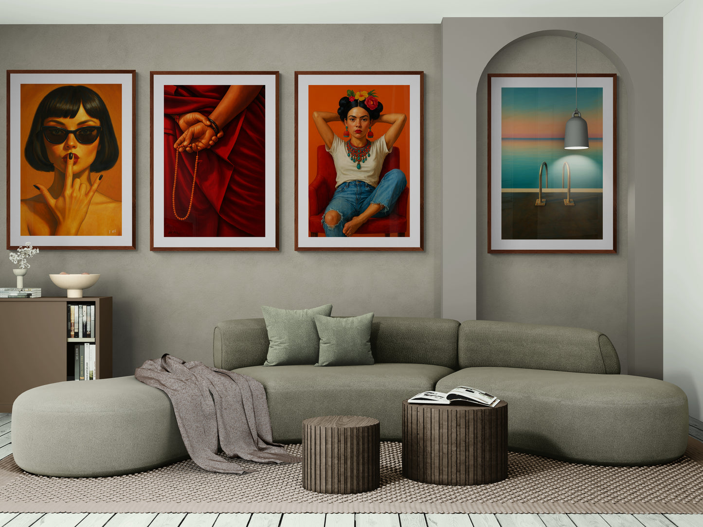 Viva Frida Contemporary-Realism Matte Paper Poster - Frida Kahlo Style