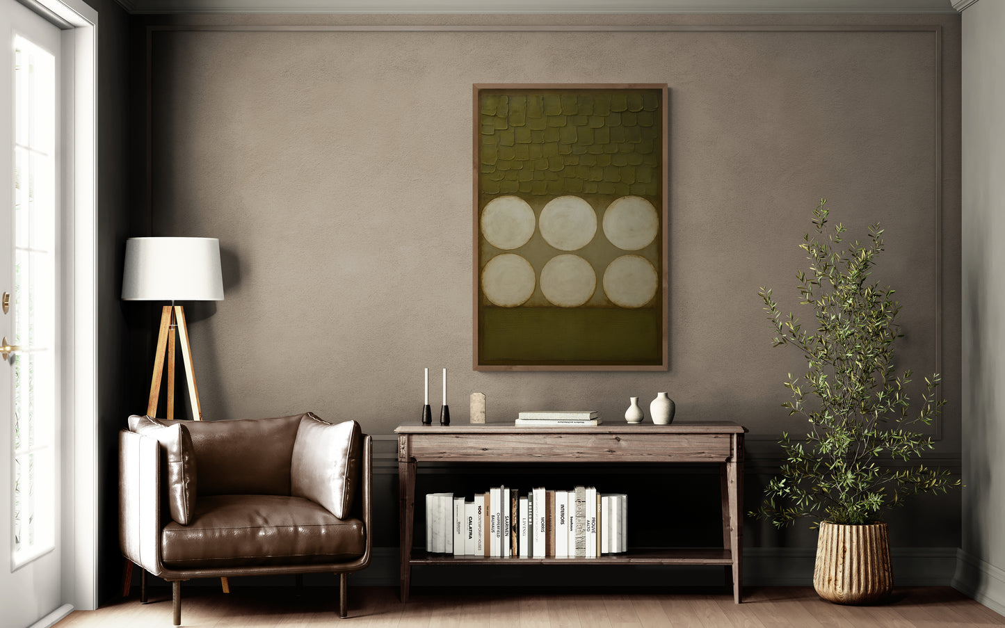 Wabi-Sabi Circles Earth-Toned Matte Paper Poster