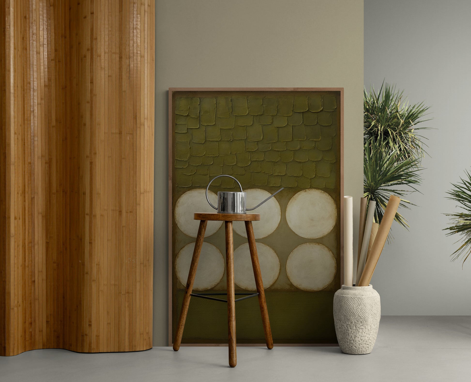 Wabi-Sabi Circles Earth-Toned Matte Paper Poster