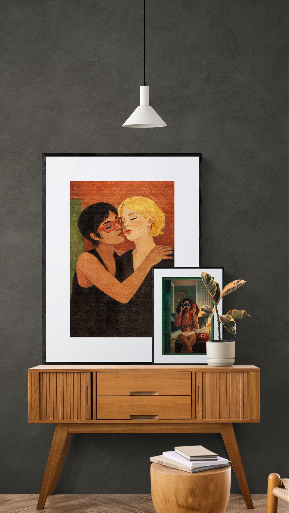 Warmth Between Us Painterly-Romantic Matte Paper Poster
