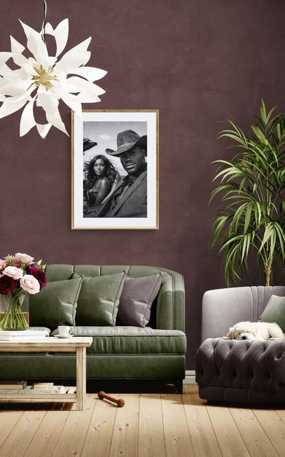 Western Noir Matte Paper Poster - Museum-Quality Cinematic-Noir