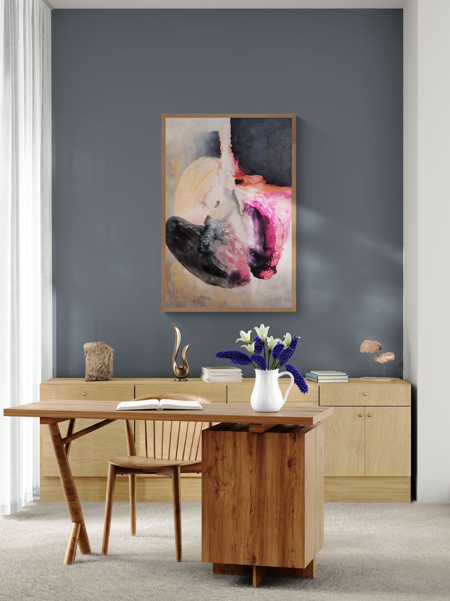 What Air Leaves Behind Matte Paper Poster - Abstract Expressionist