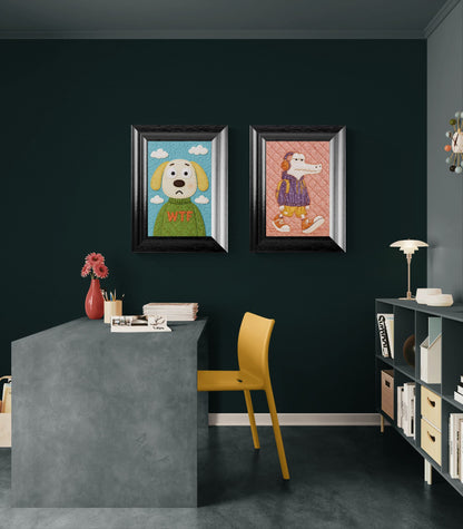 Street Crocodile Quilt-Inspired Matte Paper Poster - Pop Art