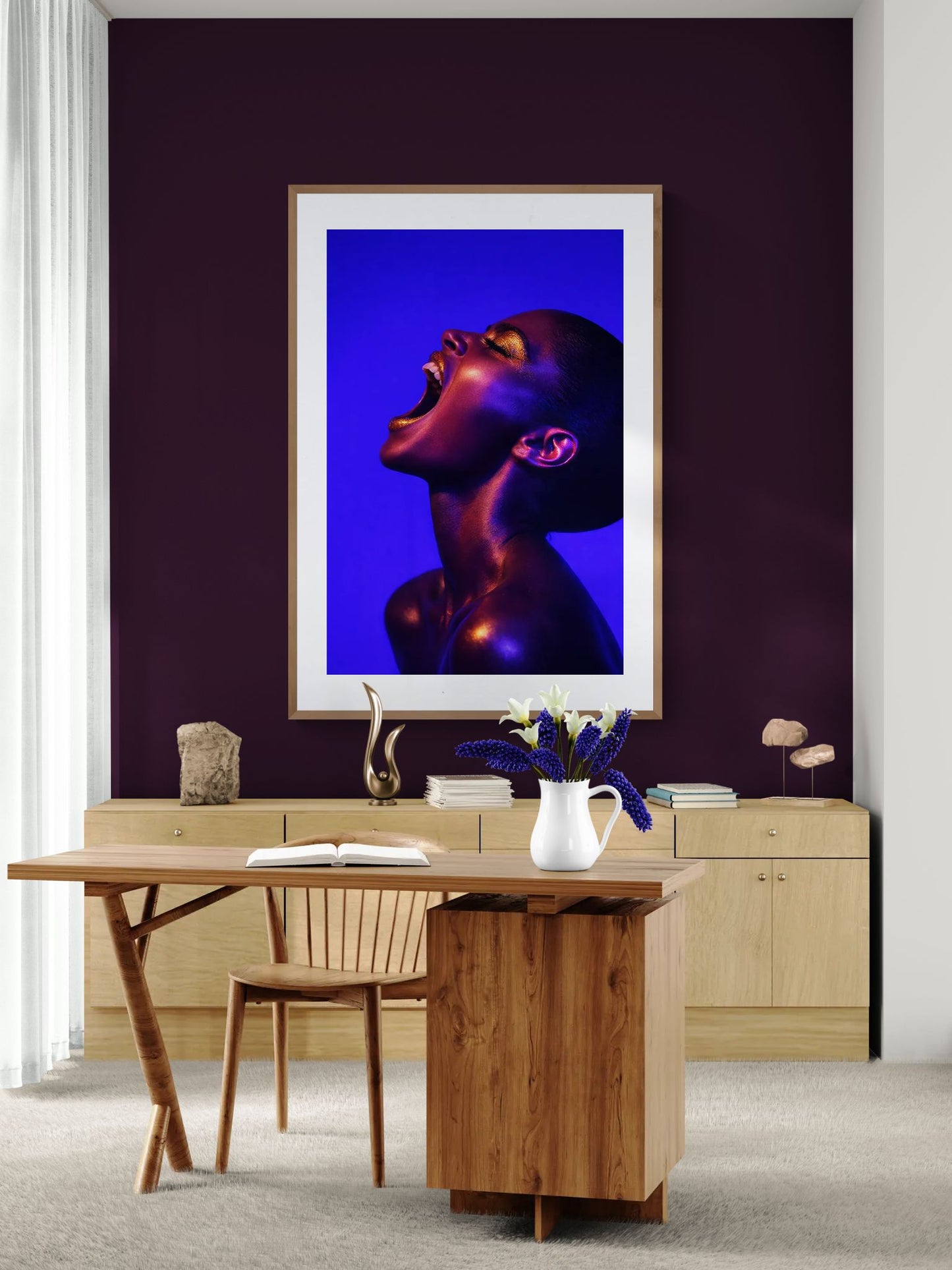 When Light Enters the Body Fashion-Editorial Matte Poster