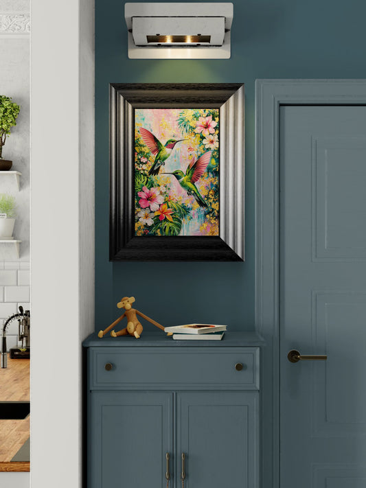 Where Color Takes Flight Tropical-Expressionist Matte Paper Poster