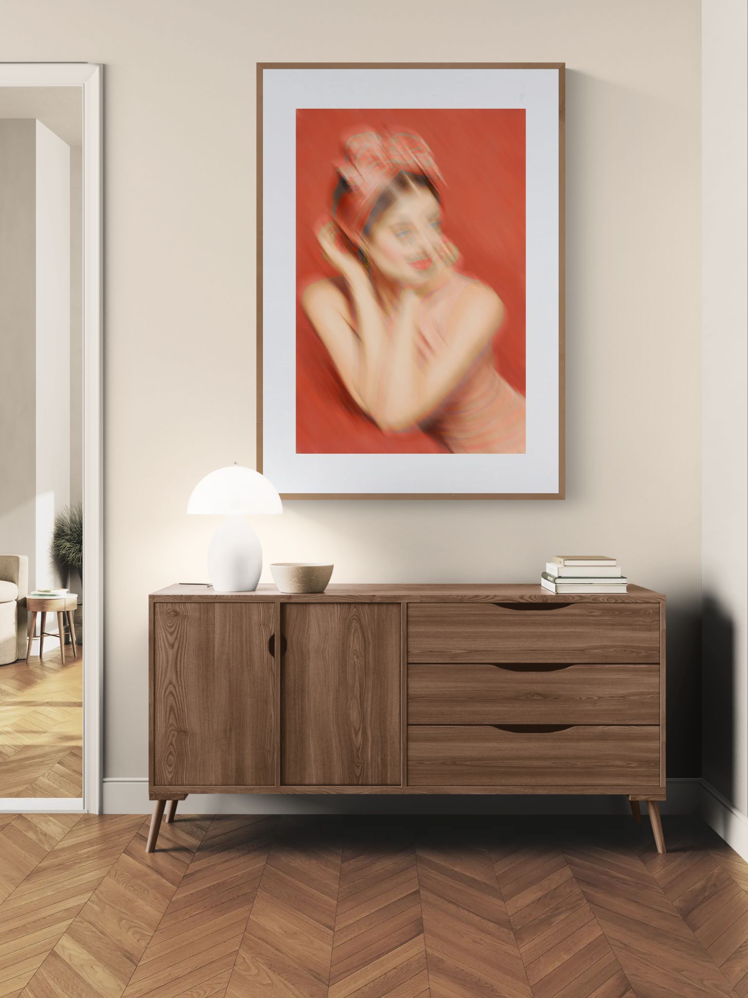 Where She Drifts Soft-Focus Matte Paper Poster - Vintage Fashion