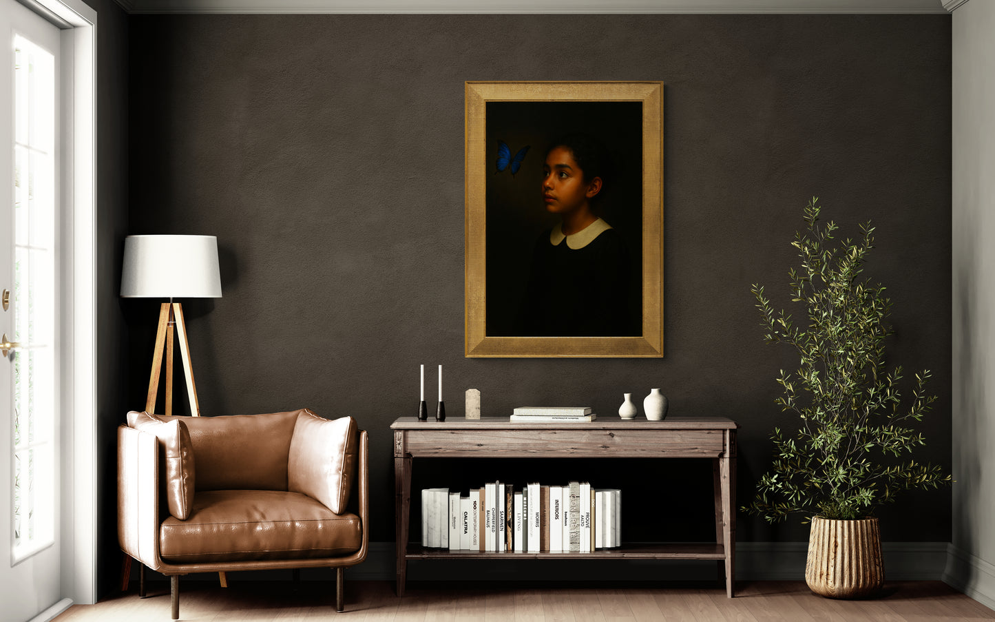 Whispering Wings in Chiaroscuro Matte Poster - Rembrandt Style