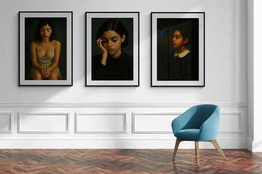 Whispering Wings in Chiaroscuro Matte Poster - Rembrandt Style