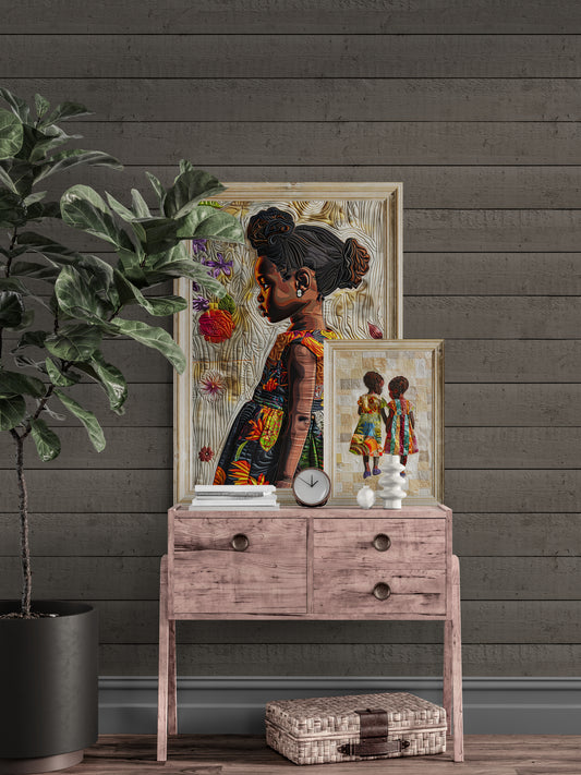 Whispers of Woven Dreams: Quilt-Inspired Matte Paper Poster