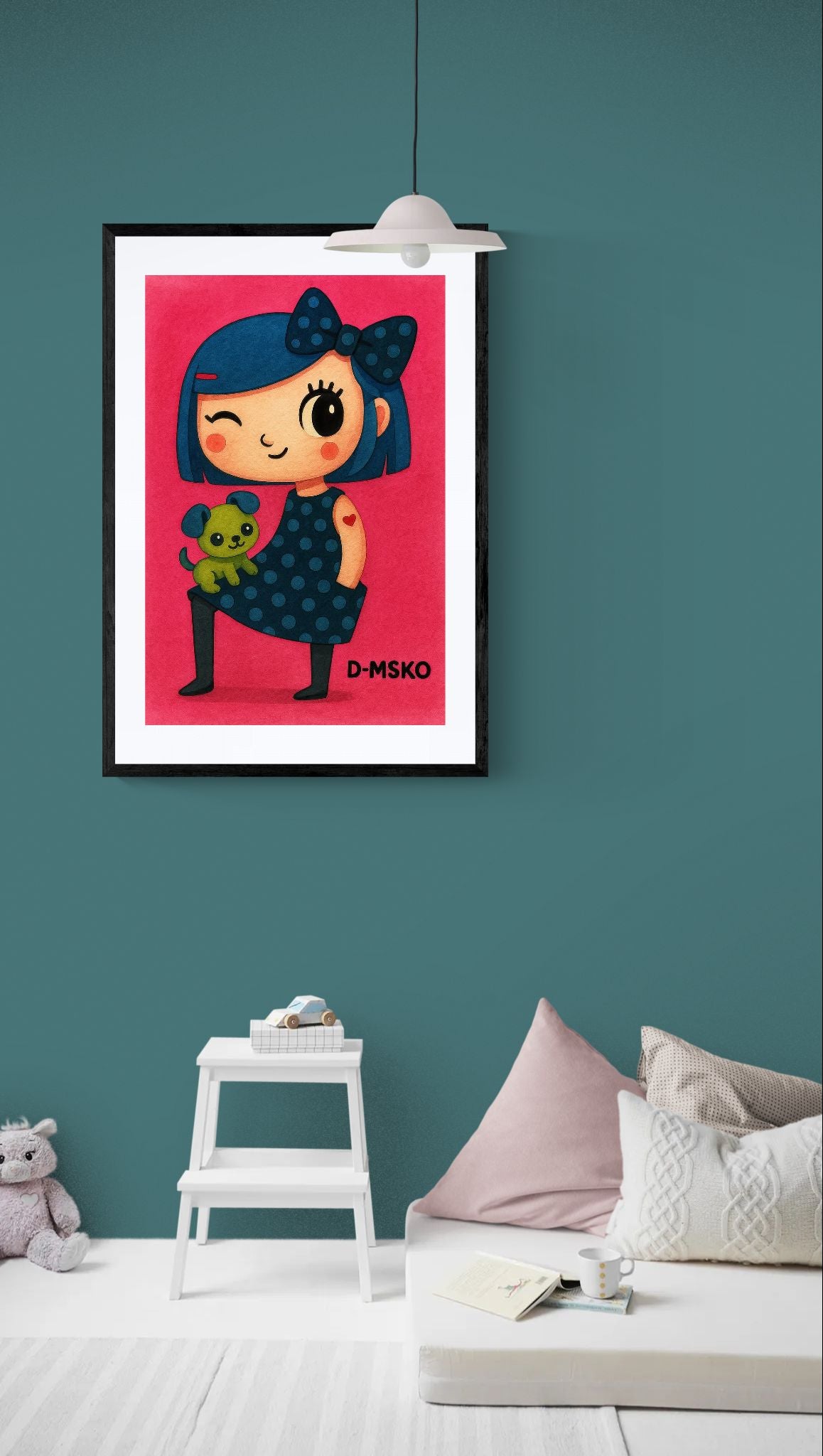 Joyful Wink Pop-Art Poster on Matte Paper - Kawaii