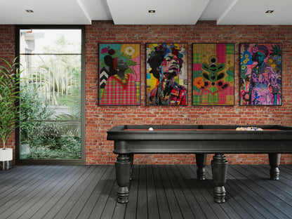 Woven Whispers of the Soul Patchwork-Style Matte Paper Poster