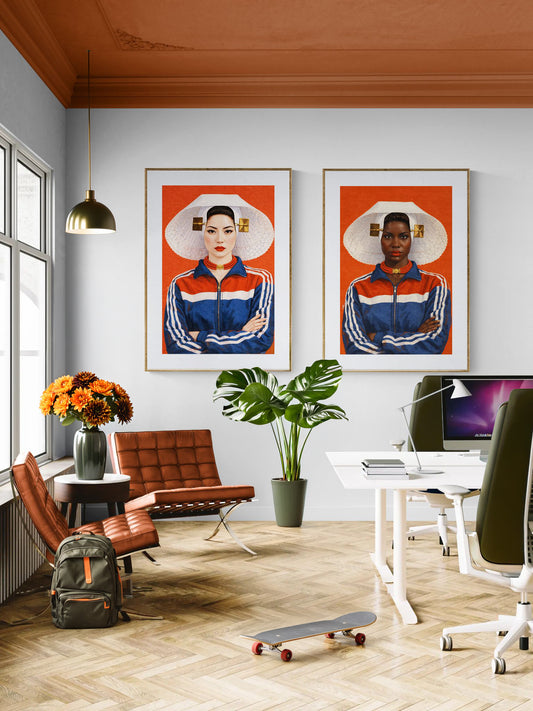 Zeeland Bonnet Portrait Afro-Dutch Matte Paper Poster
