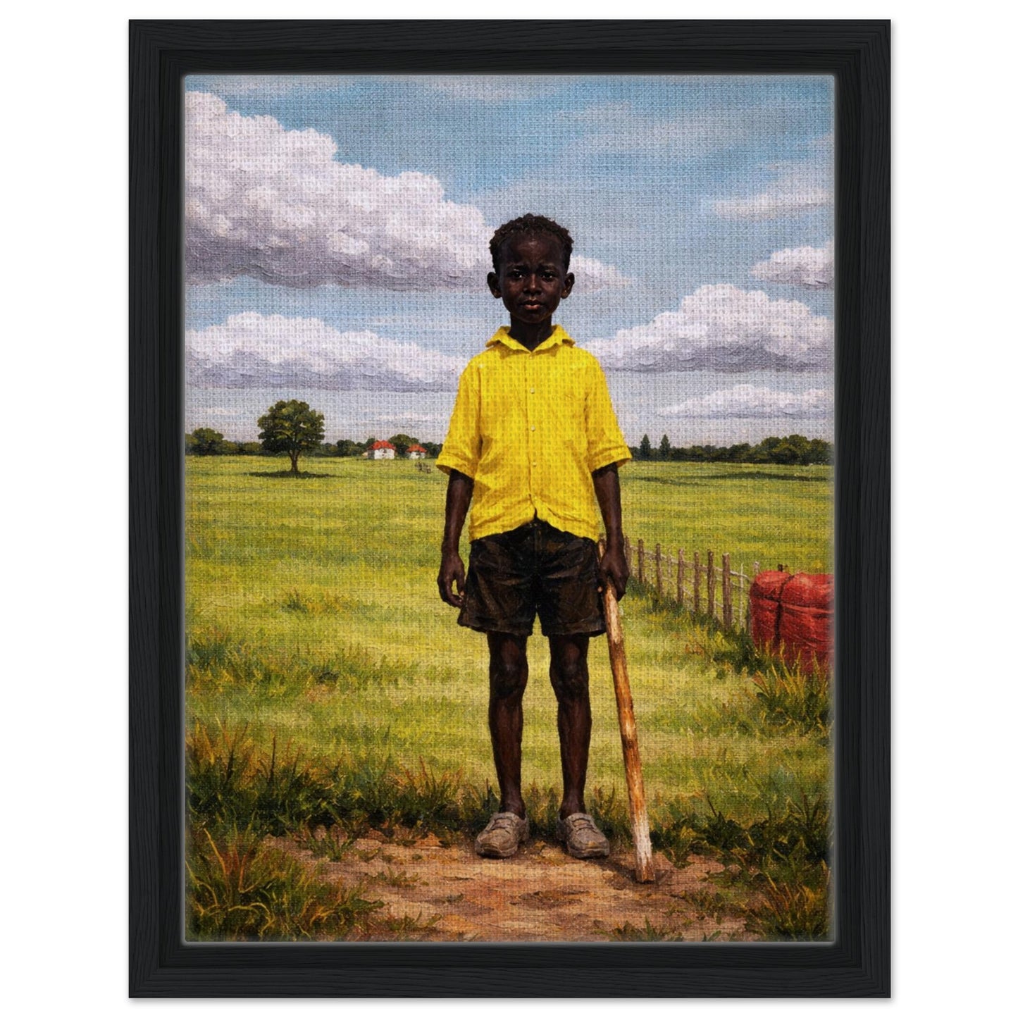 I Stand Here Framed Canvas Afrocentric Figurative-Realist