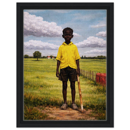 I Stand Here Framed Canvas Afrocentric Figurative-Realist