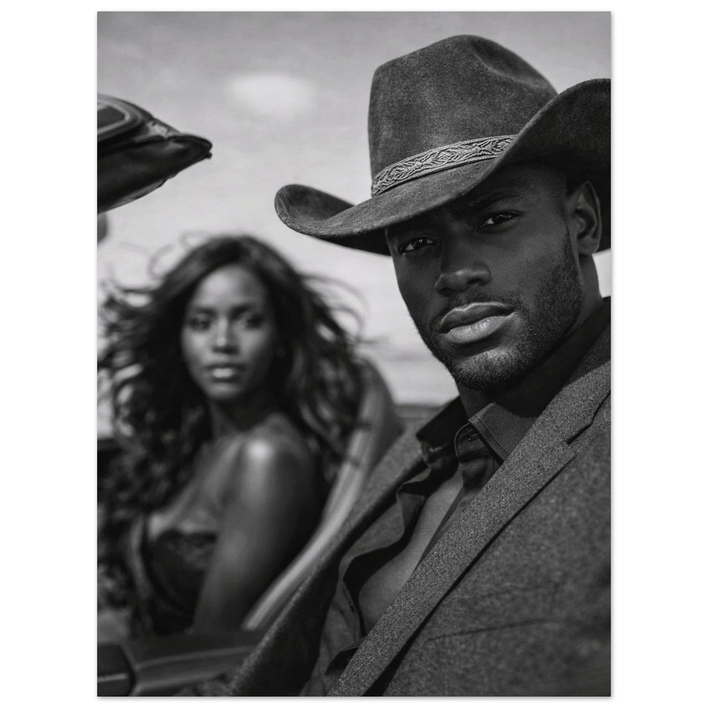 Western Noir Matte Paper Poster - Museum-Quality Cinematic-Noir