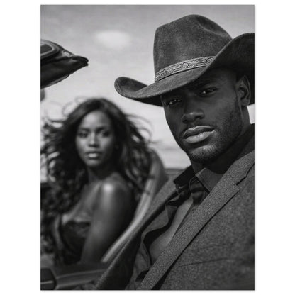 Western Noir Matte Paper Poster - Museum-Quality Cinematic-Noir