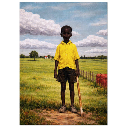 I Stand Here Black Boy Afrocentric Matte Paper Poster