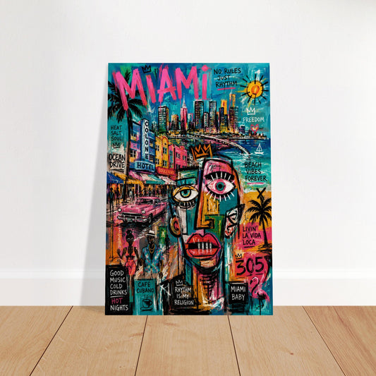 Miami Rhythm 305 Museum-Quality Street-Art Matte Paper Poster