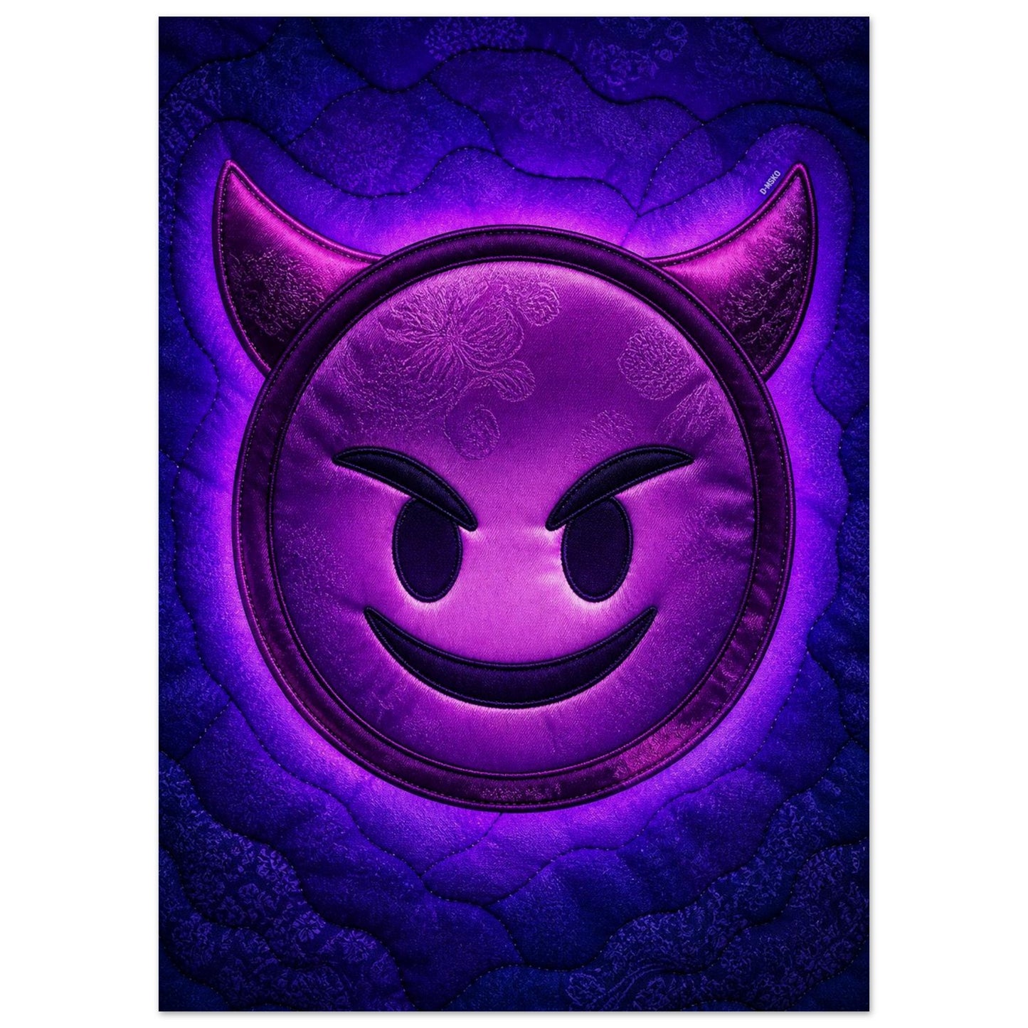 Purple Mischief Quilted-Style Matte Paper Poster - Pop Art