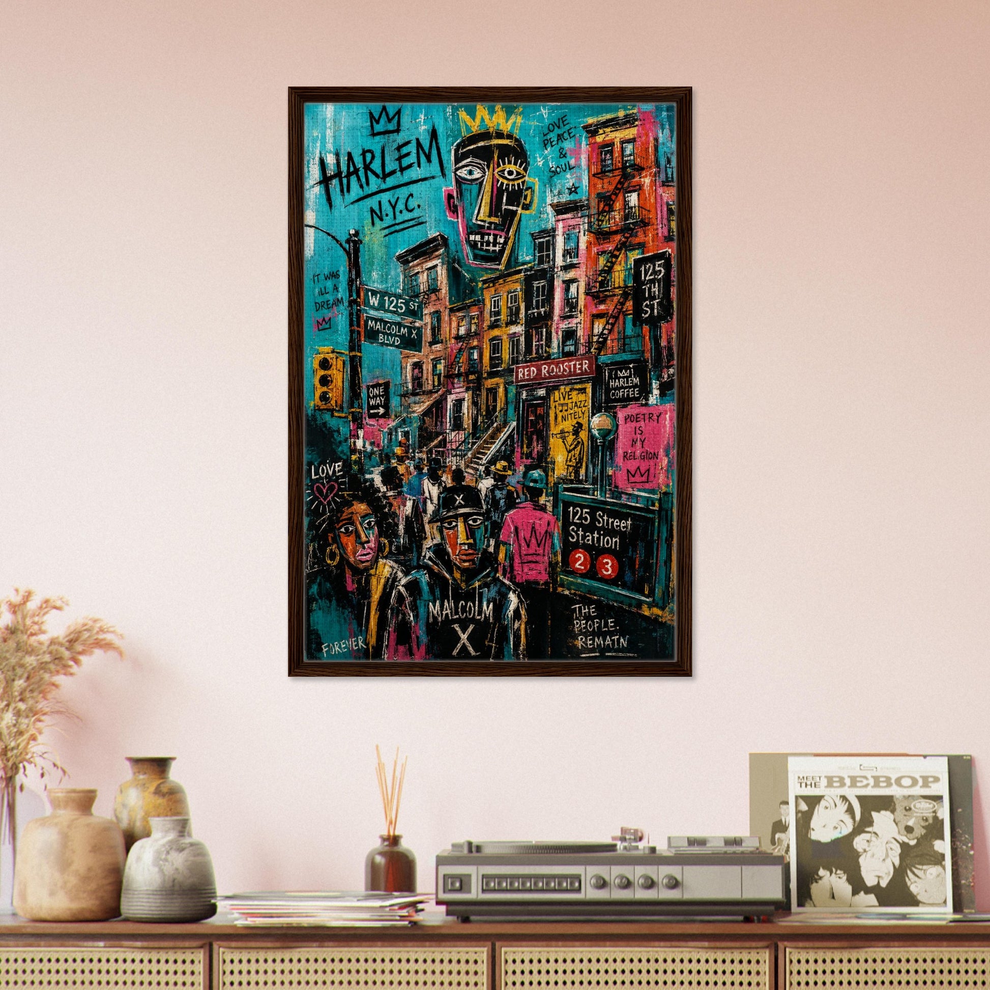 Harlem Rhythm 125 Urban-Graffiti Matte Paper Poster - Basquiat Style