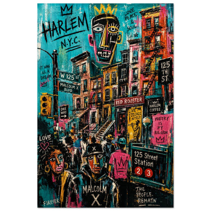 Harlem Rhythm 125 Street-Art Matte Paper Poster - Pop Art Style