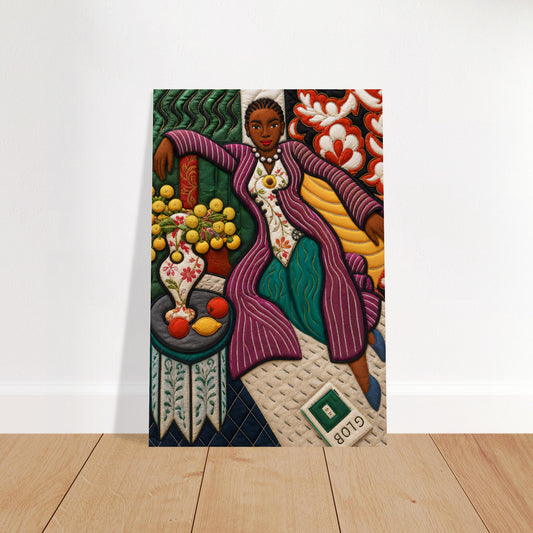 Citrus Lounge Museum-Quality Matte Paper Poster - Quilt-Inspired
